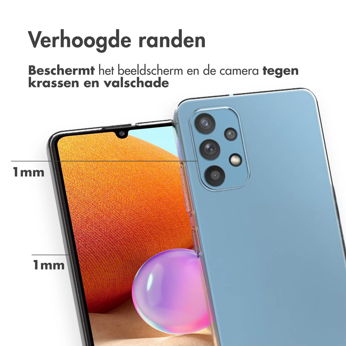 Accezz Clear Backcover Samsung Galaxy A32 (4G) - Transparant - Afbeelding 7