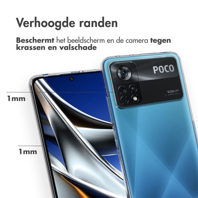 Accezz Clear Backcover Xiaomi Poco X4 Pro 5G - Transparant - Afbeelding 3