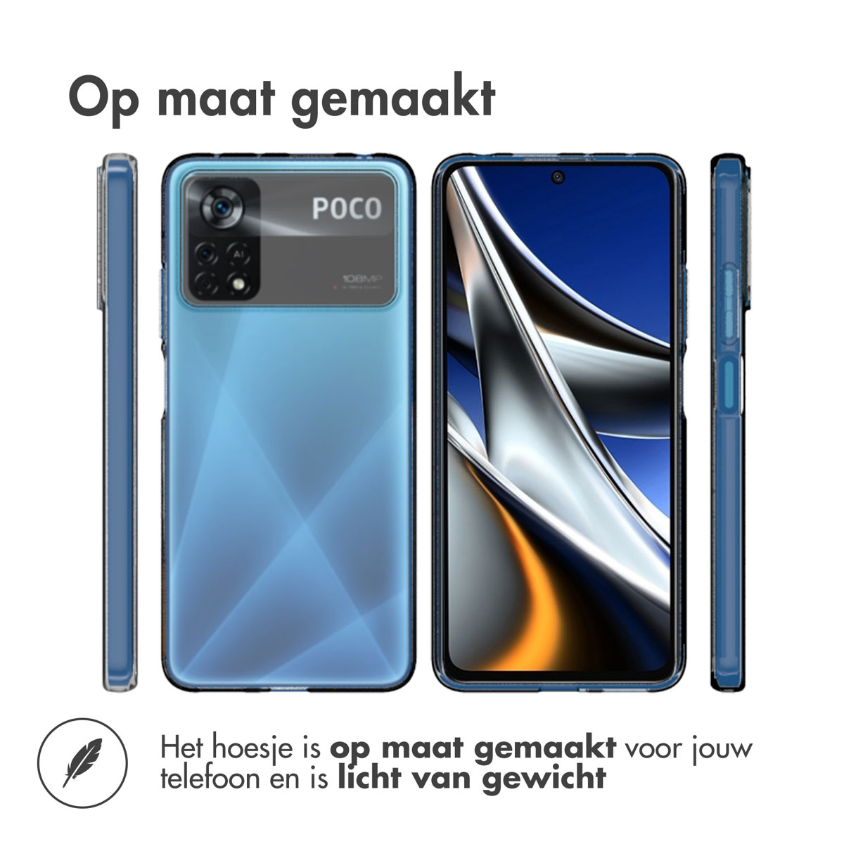 Accezz Clear Backcover Xiaomi Poco X4 Pro 5G - Transparant - Afbeelding 5