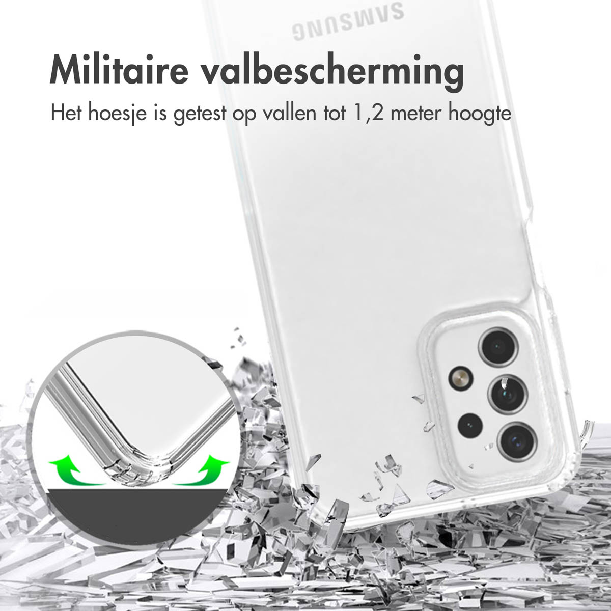 Accezz Xtreme Impact Backcover Samsung Galaxy A23 (5G) - Transparant - Afbeelding 5