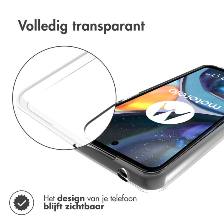 Accezz Clear Backcover Motorola Moto G22 - Transparant - Afbeelding 4