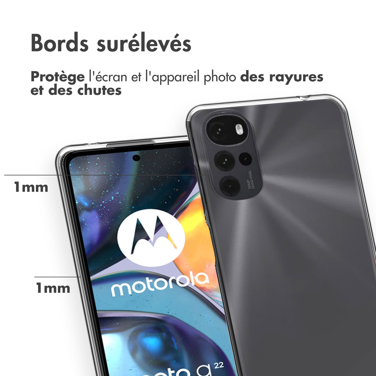 Accezz Clear Backcover Motorola Moto G22 - Transparant - Afbeelding 6