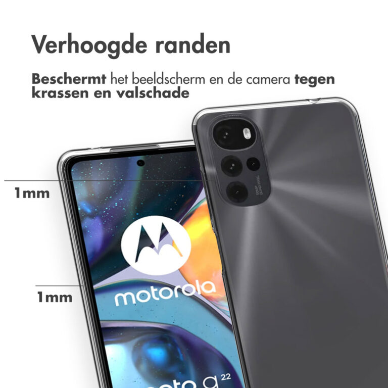 Accezz Clear Backcover Motorola Moto G22 - Transparant - Afbeelding 3