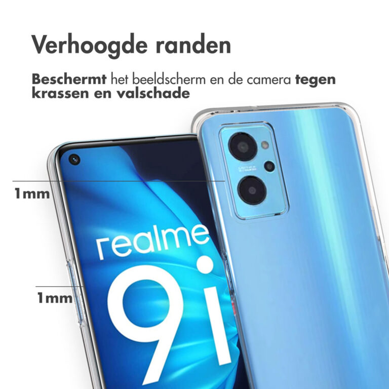Accezz Clear Backcover Realme 9i - Transparant - Afbeelding 3