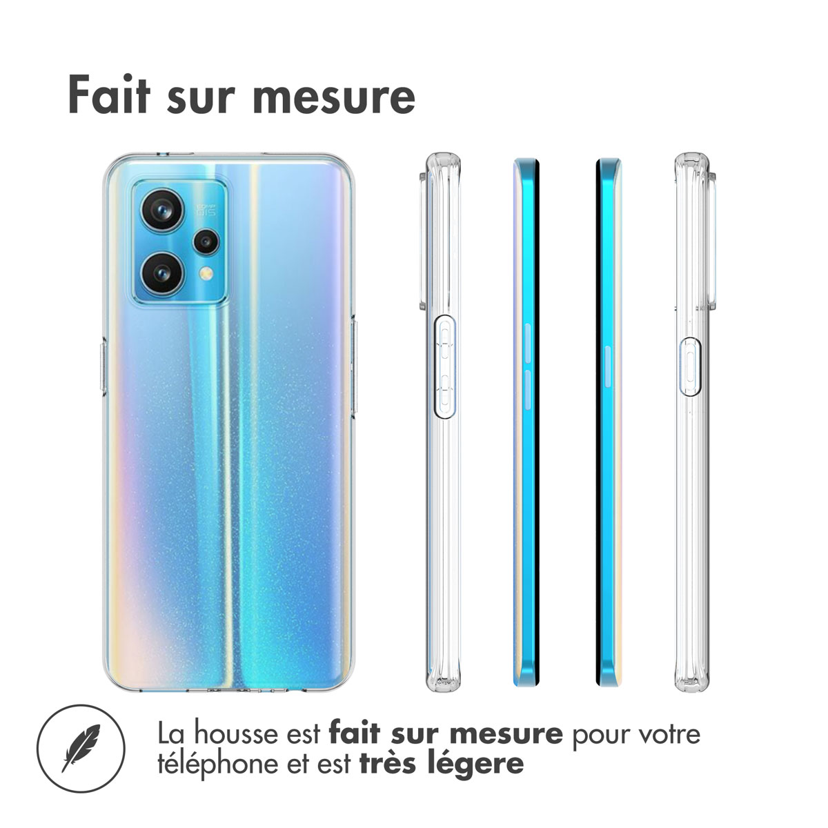 Accezz Clear Backcover Realme 9 Pro Plus - Transparant - Afbeelding 9