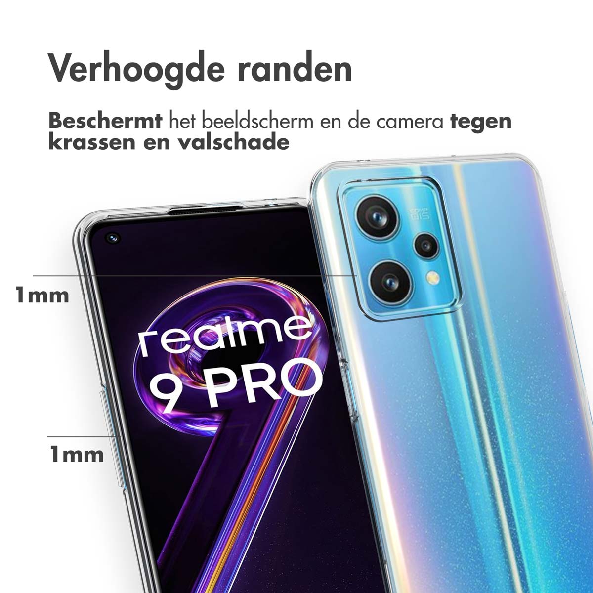Accezz Clear Backcover Realme 9 Pro Plus - Transparant - Afbeelding 7