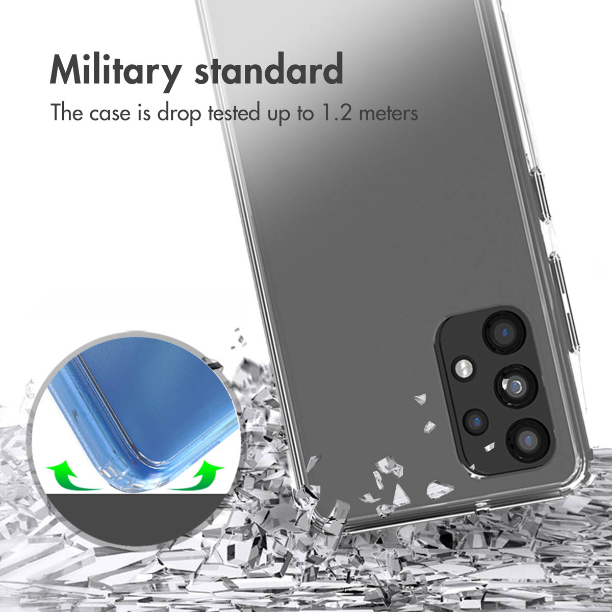 Accezz Xtreme Impact Backcover Samsung Galaxy A13 (4G) - Transparant - Afbeelding 6