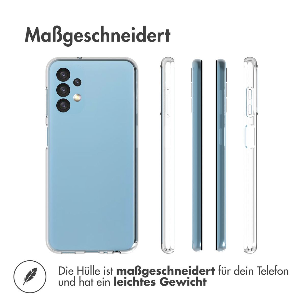 Accezz Clear Backcover Samsung Galaxy A13 (4G) - Transparant - Afbeelding 8