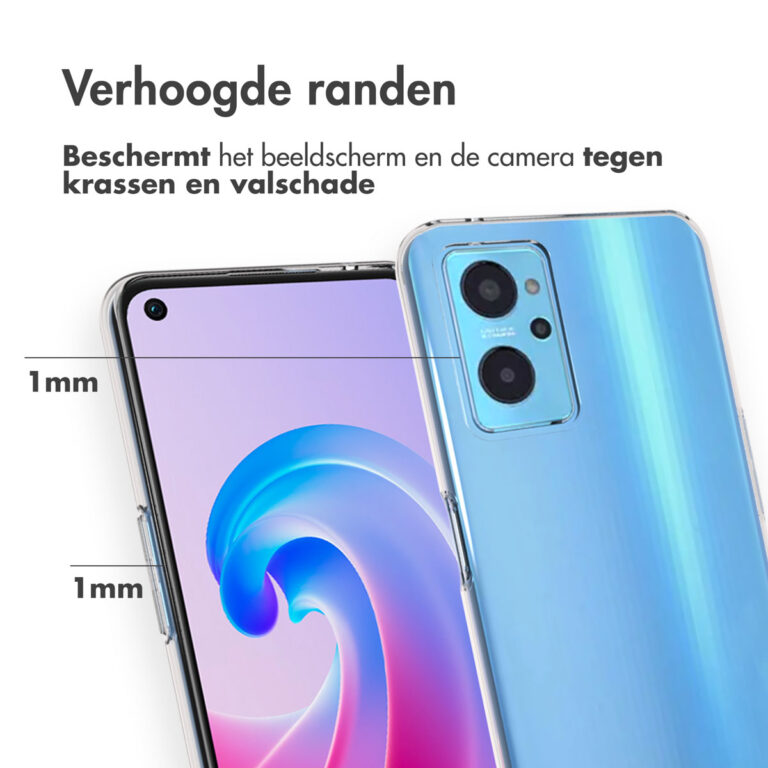 Accezz Clear Backcover Oppo A96 - Transparant - Afbeelding 3