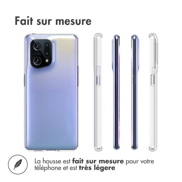Accezz Clear Backcover Oppo Find X5 5G - Transparant - Afbeelding 7