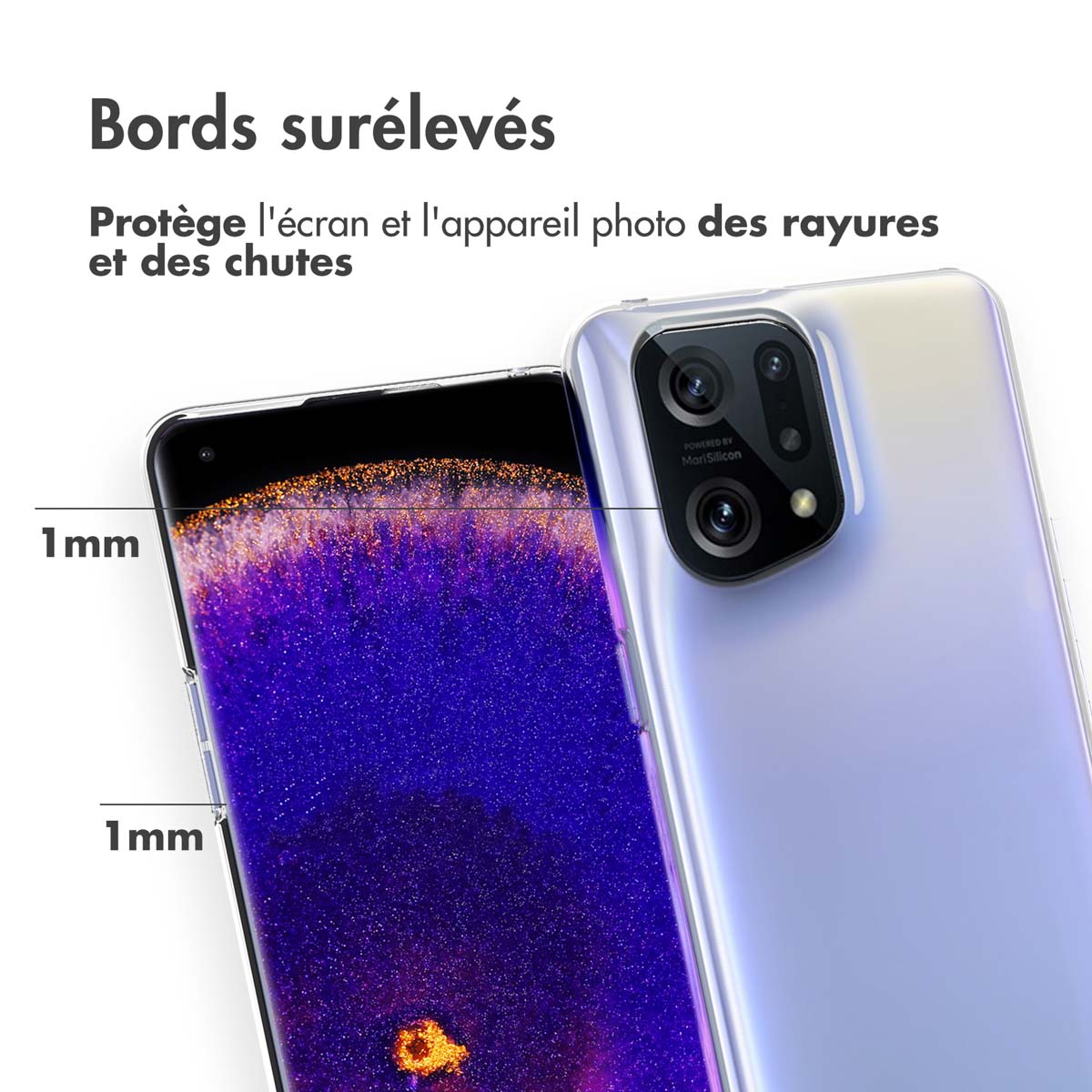 Accezz Clear Backcover Oppo Find X5 Pro 5G - Transparant - Afbeelding 6
