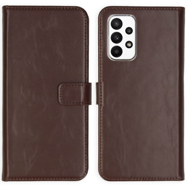 Selencia Echt Lederen Bookcase Samsung Galaxy A23 (5G) - Bruin - Afbeelding 5
