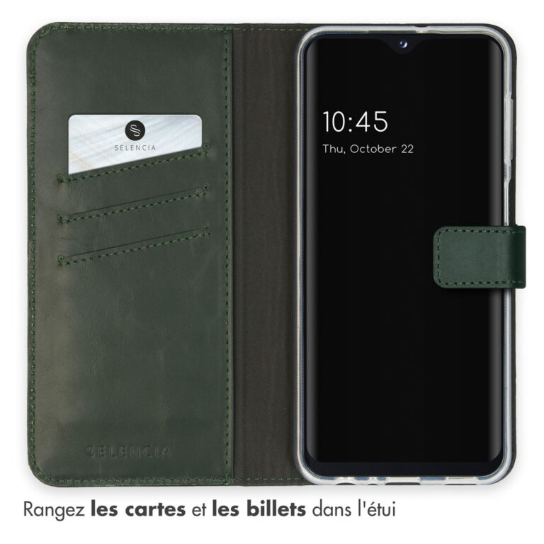 Selencia Echt Lederen Bookcase Samsung Galaxy A23 (5G) - Groen - Afbeelding 7