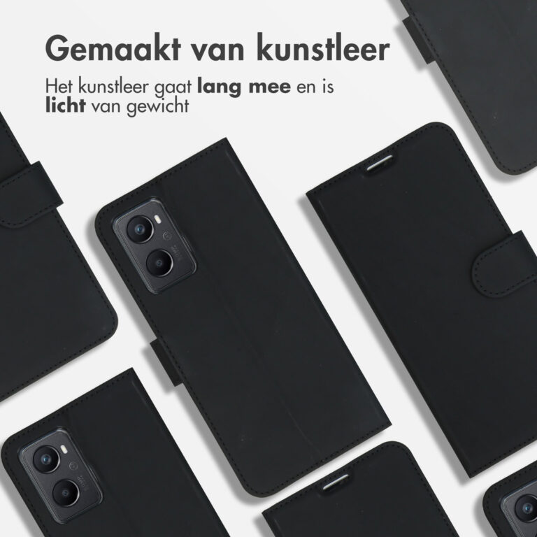 Accezz Wallet Softcase Bookcase Oppo A96 - Zwart - Afbeelding 2