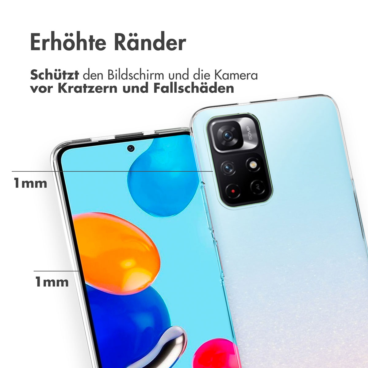 Accezz Clear Backcover Xiaomi Redmi Note 11 (4G) / Note 11S (4G) - Transparant - Afbeelding 5