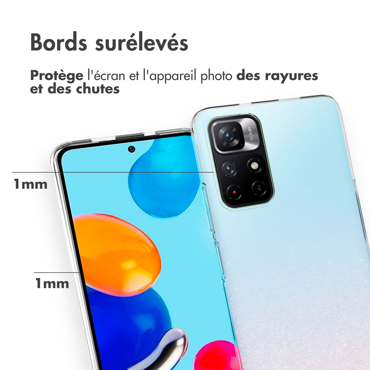 Accezz Clear Backcover Xiaomi Redmi Note 11 (4G) / Note 11S (4G) - Transparant - Afbeelding 6