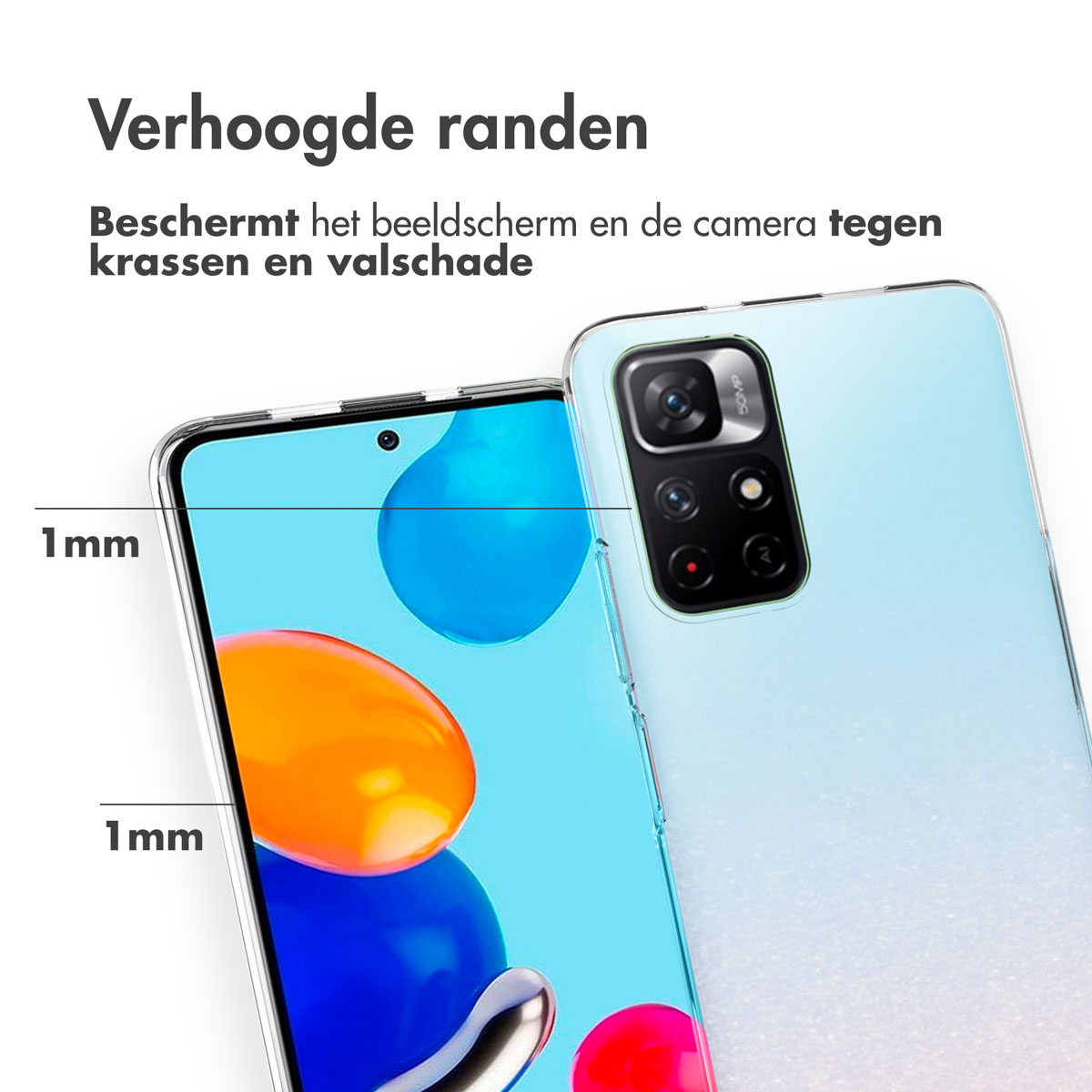 Accezz Clear Backcover Xiaomi Redmi Note 11 (4G) / Note 11S (4G) - Transparant - Afbeelding 7