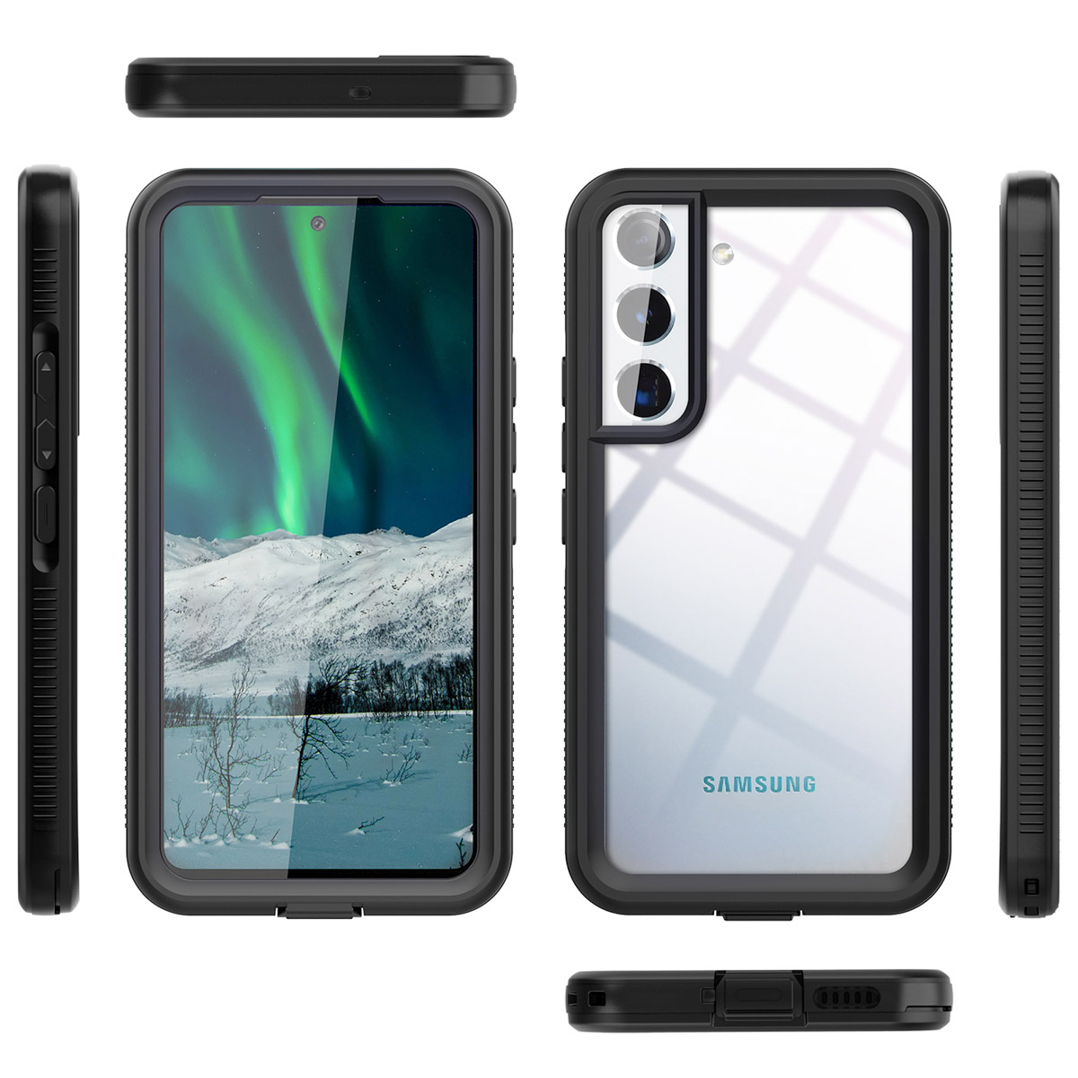 Redpepper Dot Plus Waterproof Backcover Samsung Galaxy S22 - Zwart - Afbeelding 3