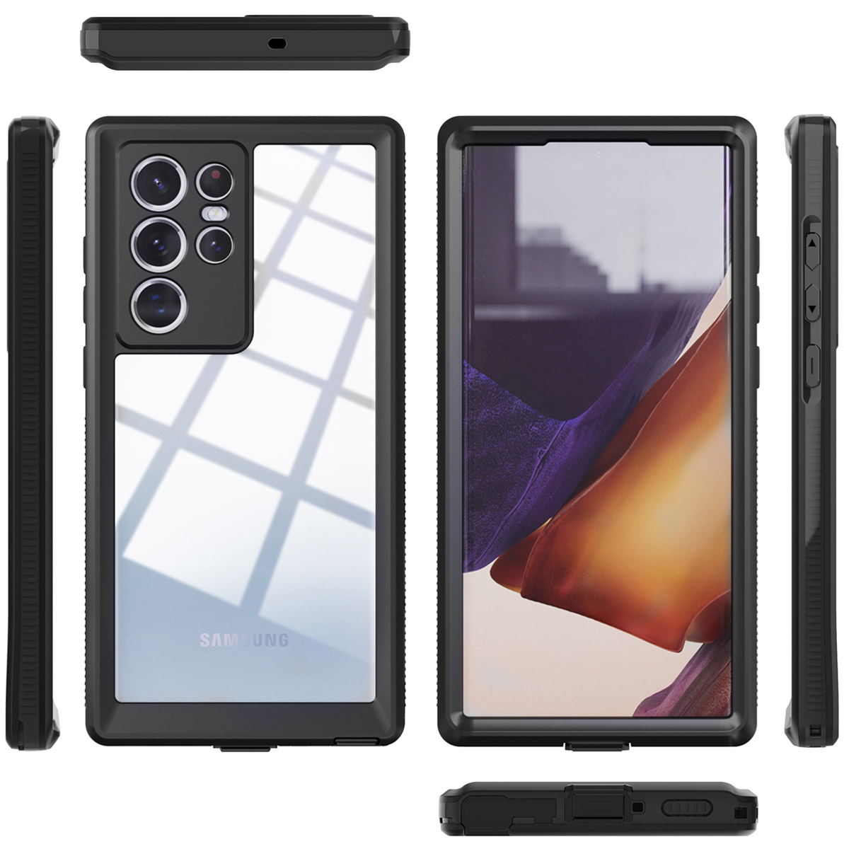 Redpepper Dot Plus Waterproof Backcover Samsung Galaxy S22 Ultra - Zwart - Afbeelding 3