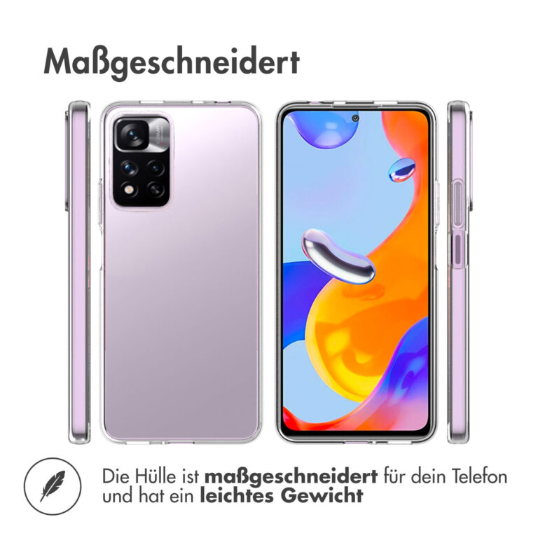Accezz Clear Backcover Xiaomi Redmi Note 11 Pro - Transparant - Afbeelding 8