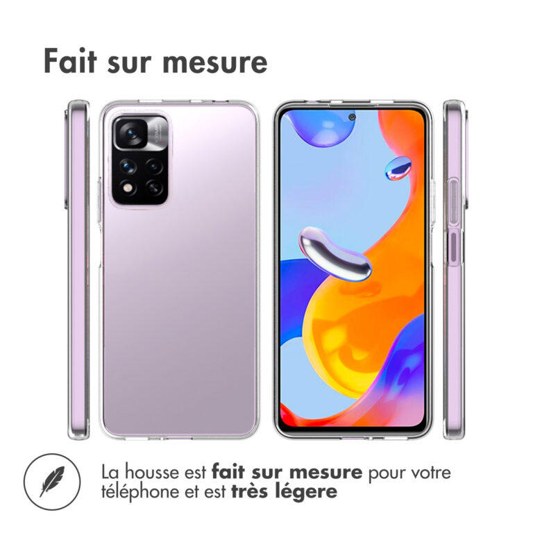 Accezz Clear Backcover Xiaomi Redmi Note 11 Pro - Transparant - Afbeelding 5