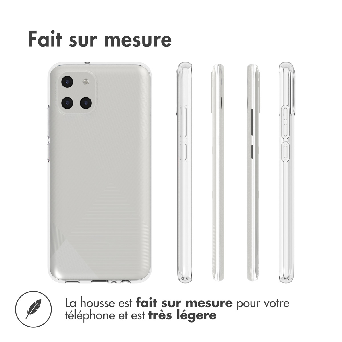 Accezz Clear Backcover Samsung Galaxy A03 - Transparant - Afbeelding 4
