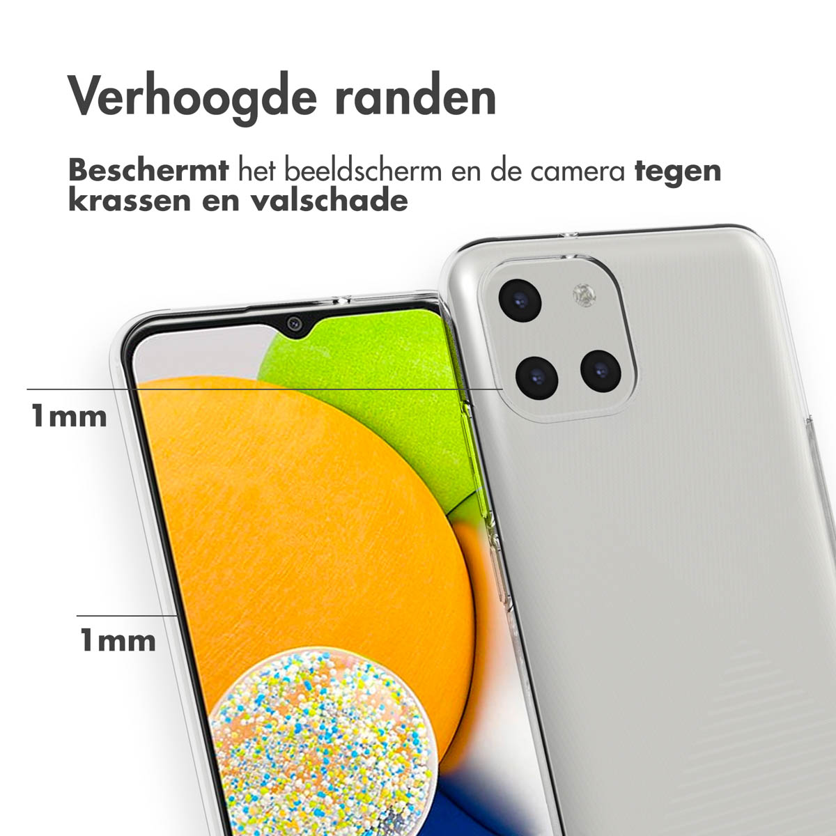 Accezz Clear Backcover Samsung Galaxy A03 - Transparant - Afbeelding 2