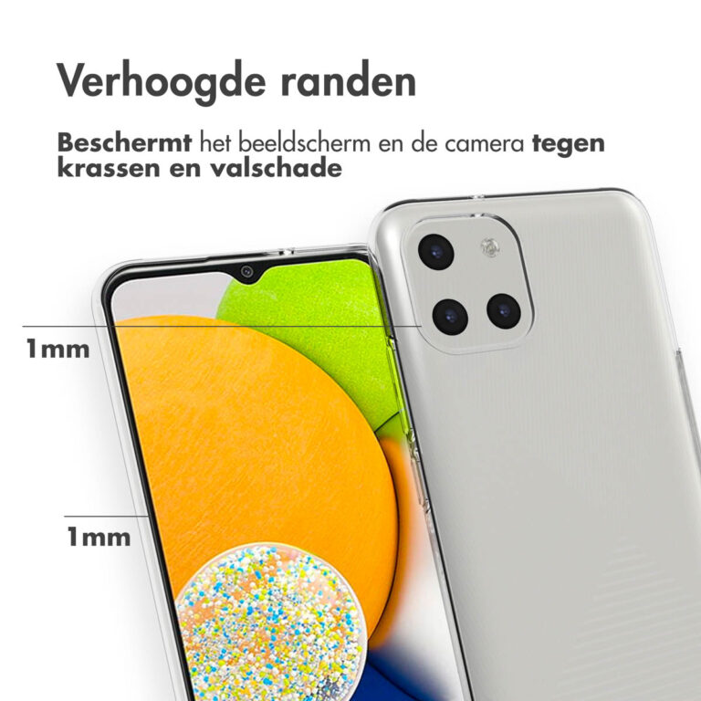 Accezz Clear Backcover Samsung Galaxy A03 - Transparant - Afbeelding 3