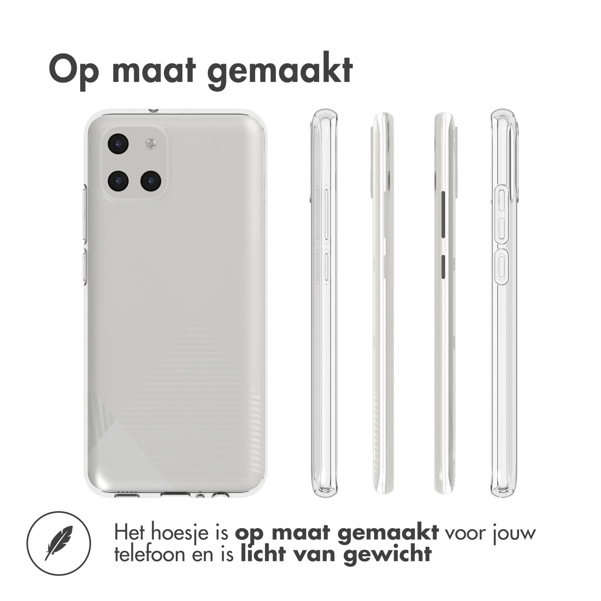 Accezz Clear Backcover Samsung Galaxy A03 - Transparant - Afbeelding 5