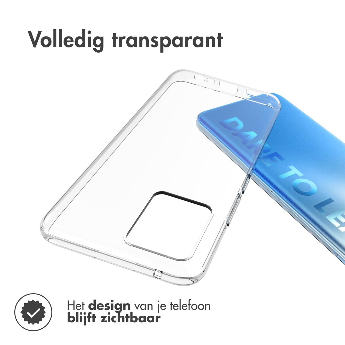 Accezz Clear Backcover Realme 8 (Pro) - Transparant - Afbeelding 4