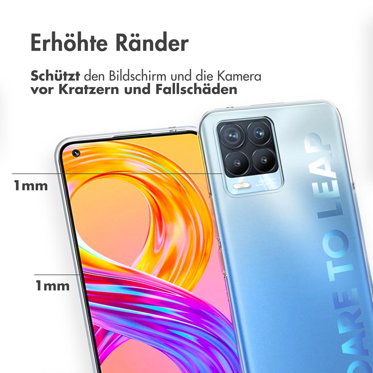 Accezz Clear Backcover Realme 8 (Pro) - Transparant - Afbeelding 5