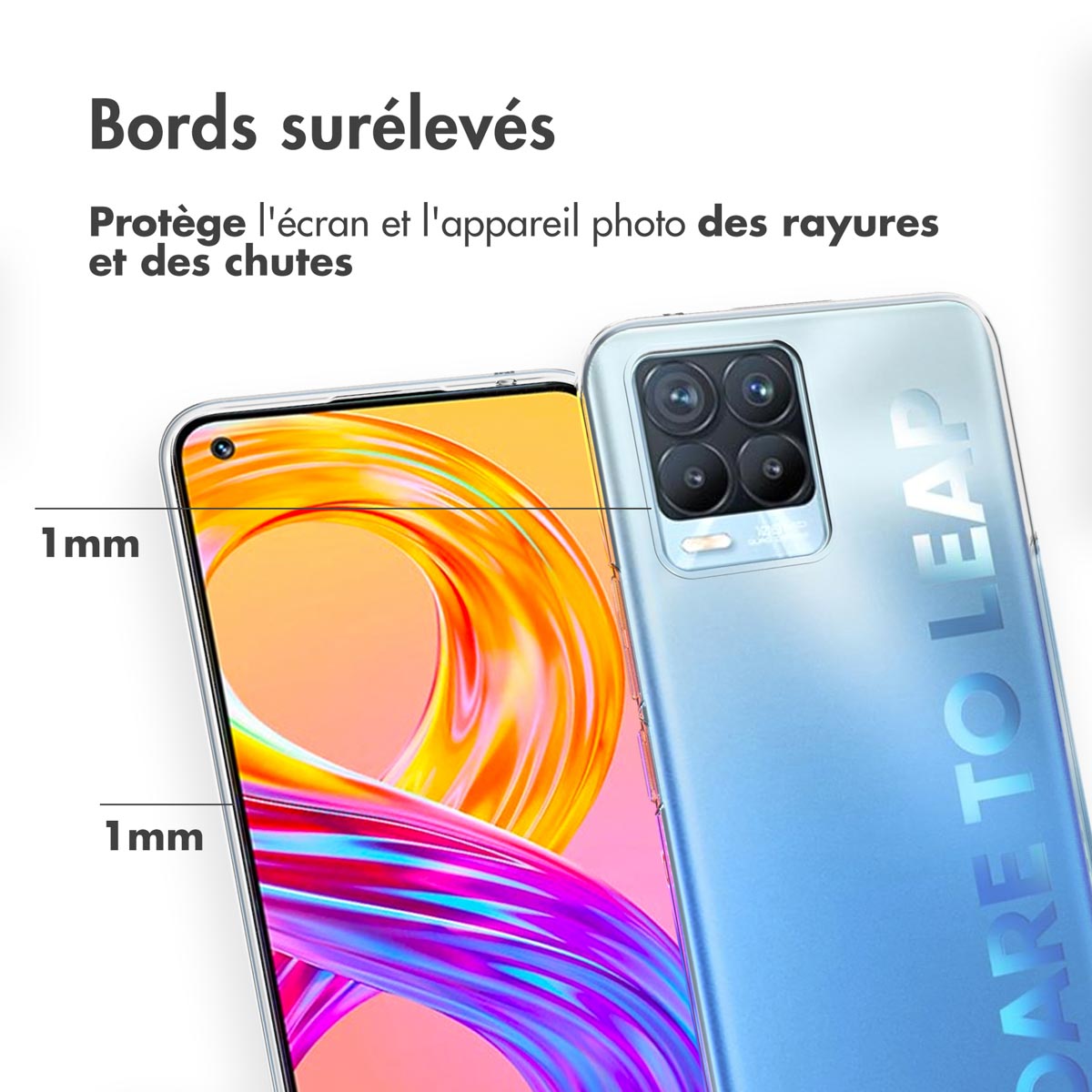 Accezz Clear Backcover Realme 8 (Pro) - Transparant - Afbeelding 6