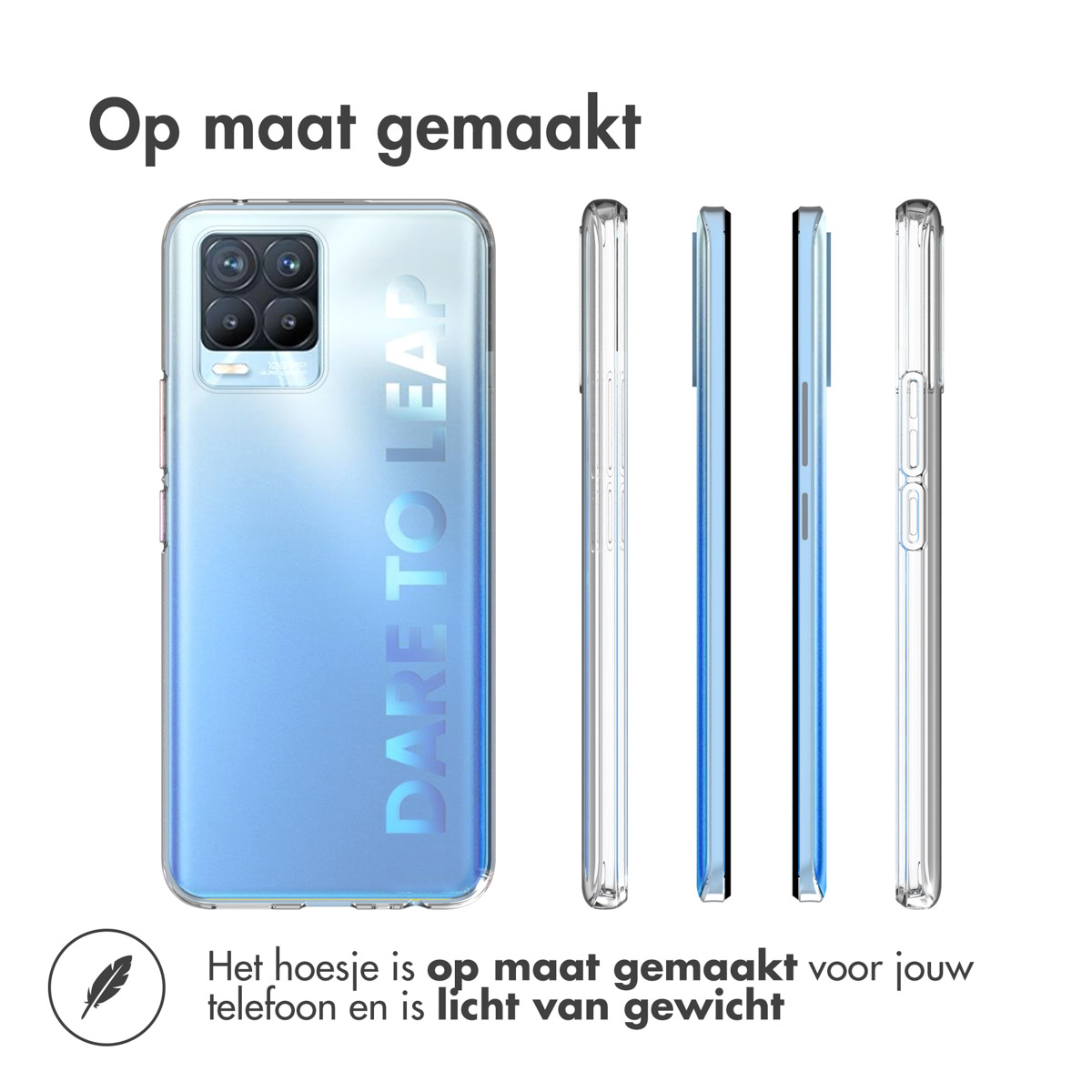 Accezz Clear Backcover Realme 8 (Pro) - Transparant - Afbeelding 2