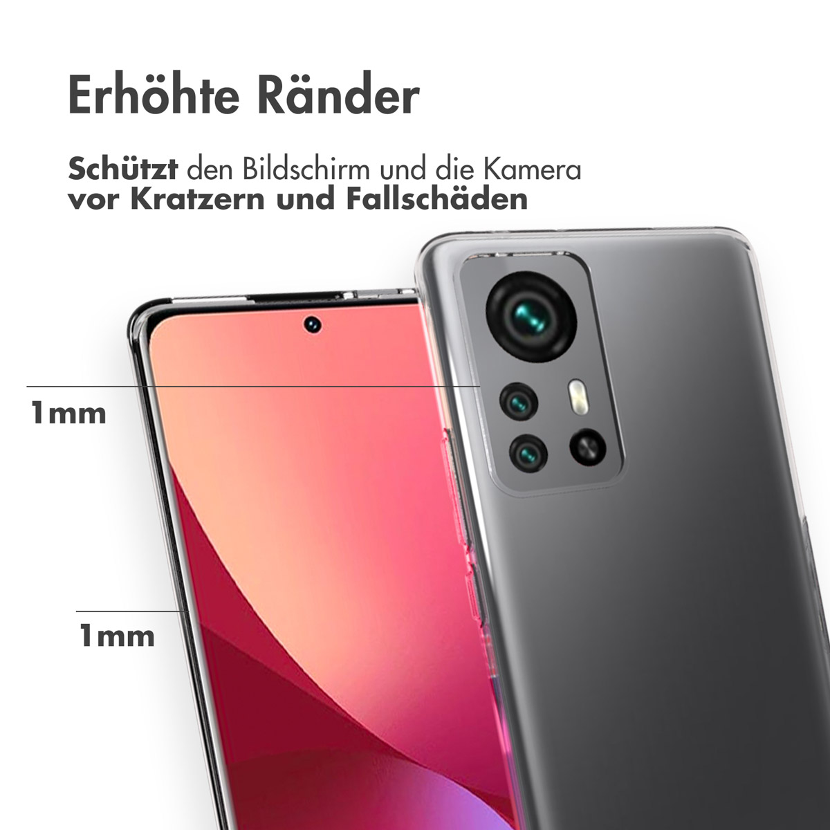 Accezz Clear Backcover Xiaomi 12 Pro - Transparant - Afbeelding 3