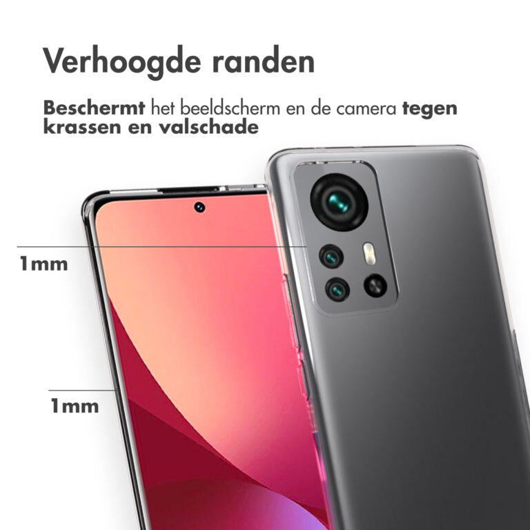 Accezz Clear Backcover Xiaomi 12 Pro  - Transparant - Afbeelding 4