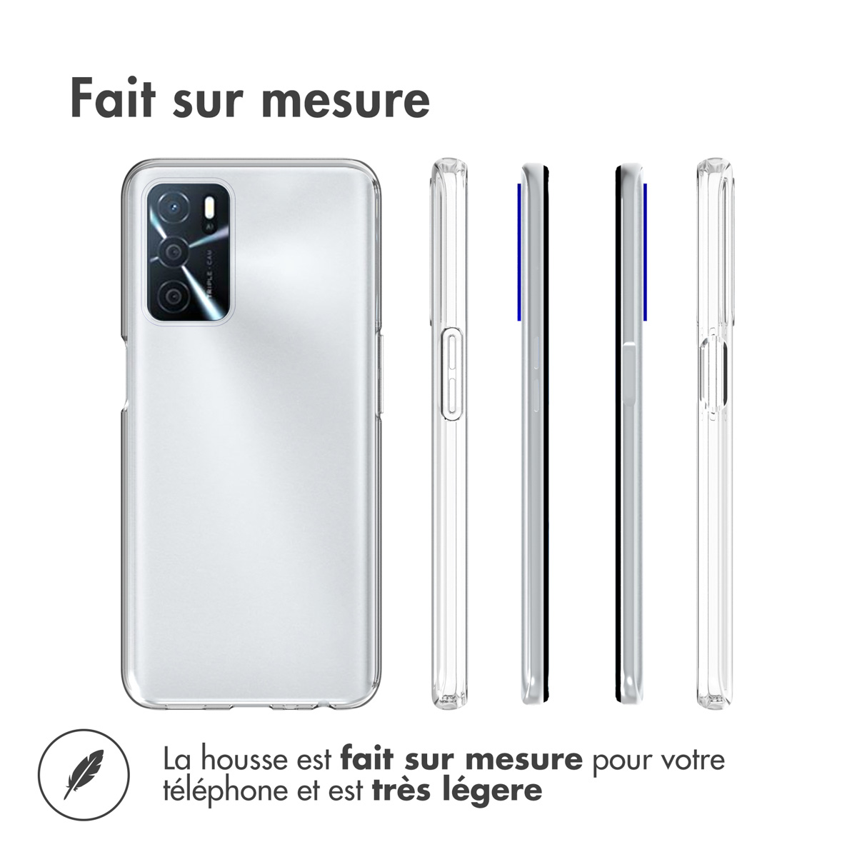 Accezz Clear Backcover Oppo A16(s) / A54s - Transparant - Afbeelding 9