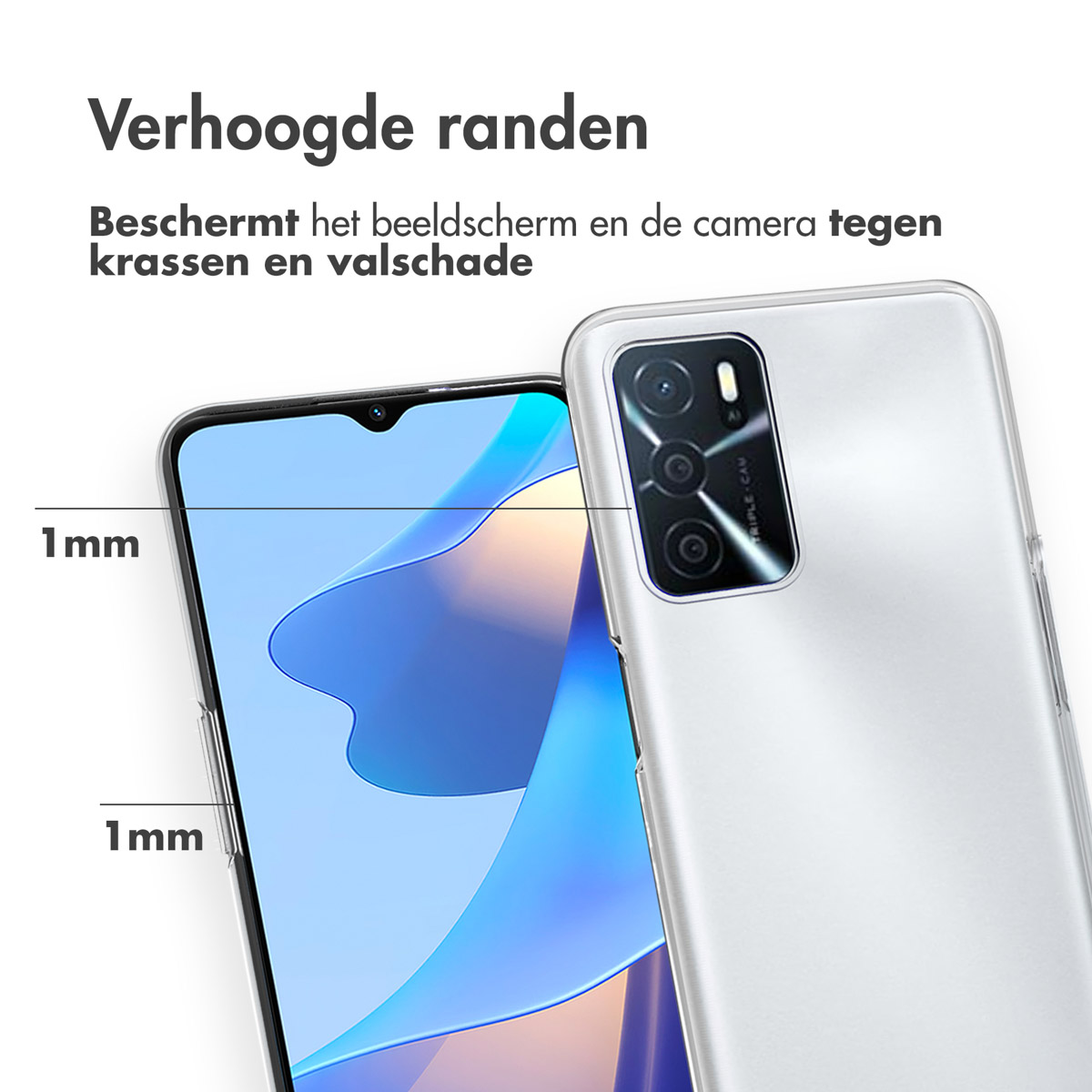 Accezz Clear Backcover Oppo A16(s) / A54s - Transparant - Afbeelding 7