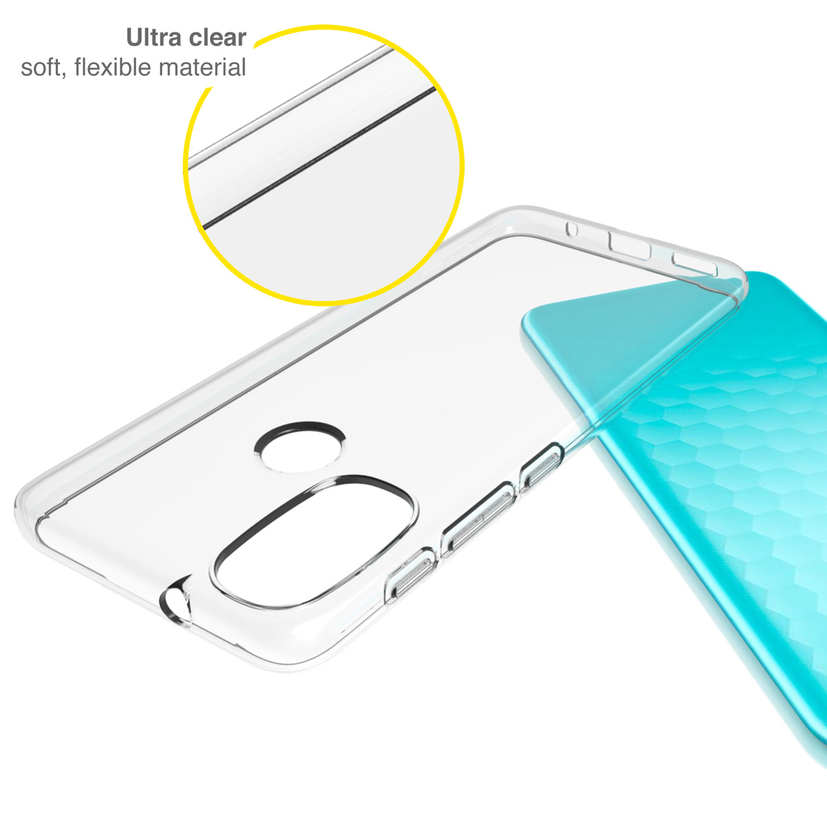Accezz Clear Backcover Motorola Moto E20 - Transparant - Afbeelding 2