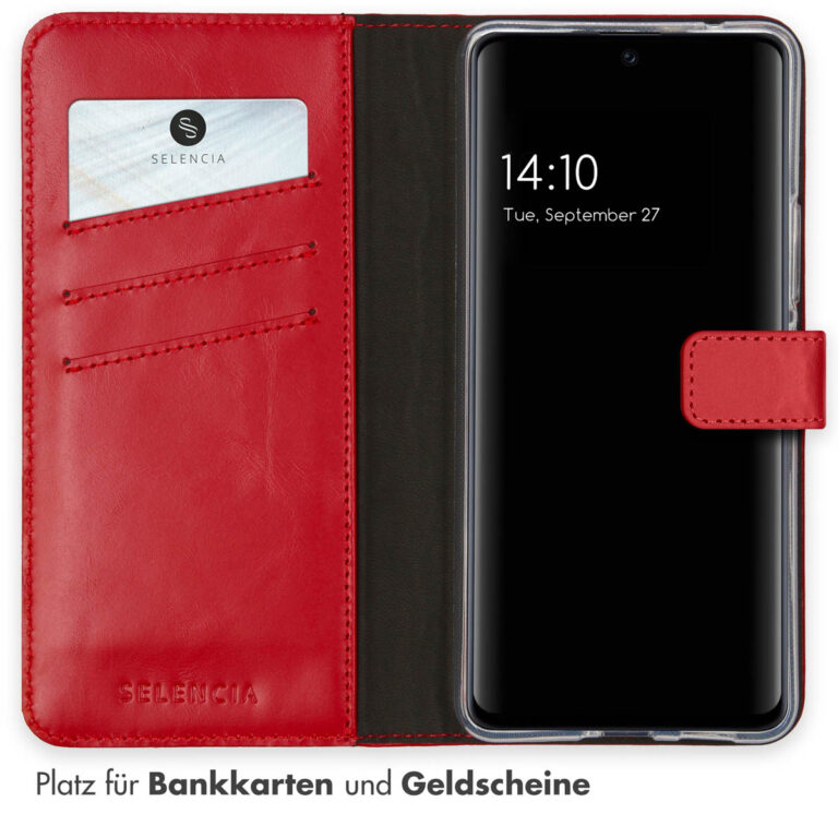 Selencia Echt Lederen Bookcase Samsung Galaxy A53 - Rood - Afbeelding 9