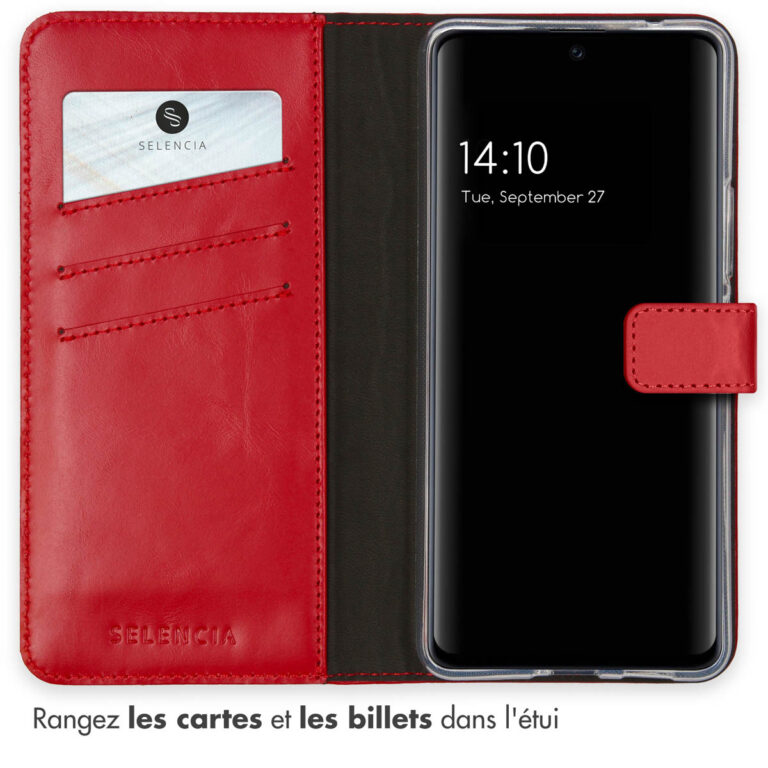 Selencia Echt Lederen Bookcase Samsung Galaxy A53 - Rood - Afbeelding 5