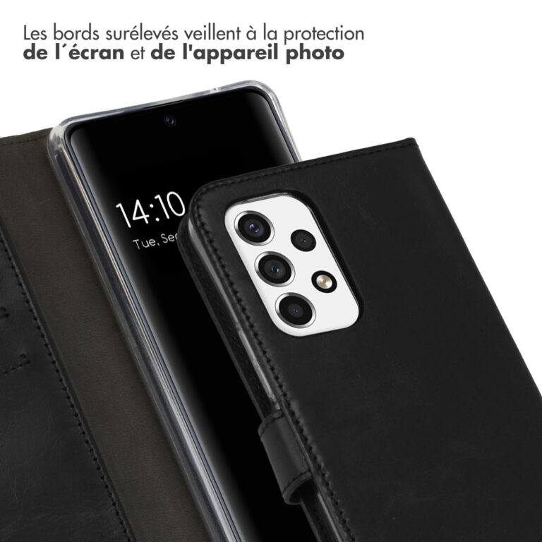 Selencia Echt Lederen Bookcase Samsung Galaxy A53 - Zwart - Afbeelding 6
