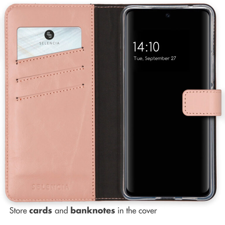 Selencia Echt Lederen Bookcase Samsung Galaxy A53 - Dusty Pink - Afbeelding 3