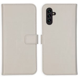 Selencia Echt Leren Bookcase Samsung Galaxy A13 (5G) / A04s - Greige