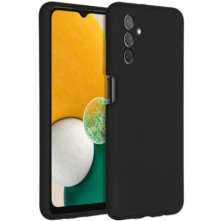 Accezz Liquid Silicone Backcover Samsung Galaxy A13 (5G) / A04s - Zwart - Afbeelding 2