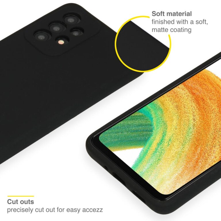 Accezz Liquid Silicone Backcover Samsung Galaxy A33 - Zwart - Afbeelding 3