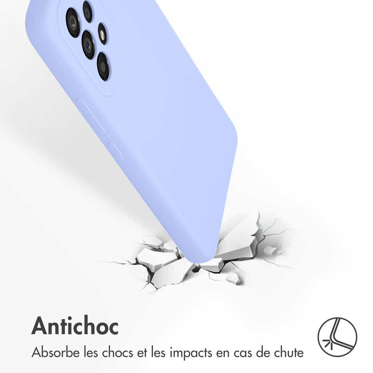 Accezz Liquid Silicone Backcover Samsung Galaxy A53 - Paars - Afbeelding 7