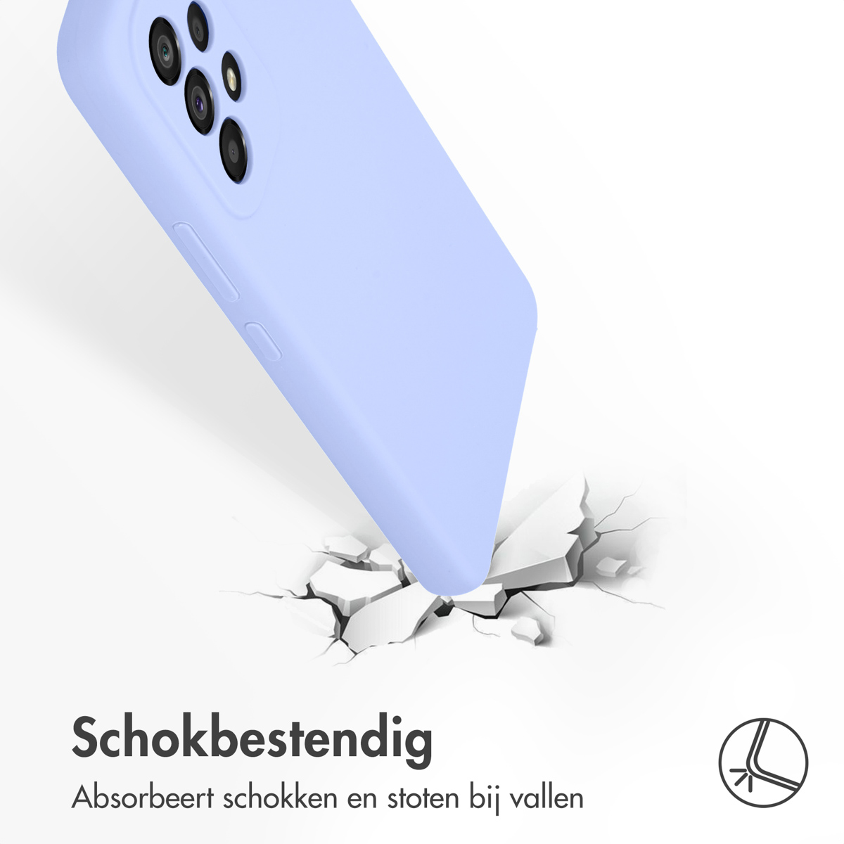 Accezz Liquid Silicone Backcover Samsung Galaxy A53 - Paars - Afbeelding 6