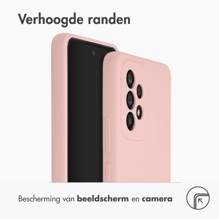 Accezz Liquid Silicone Backcover Samsung Galaxy A53 - Roze - Afbeelding 3