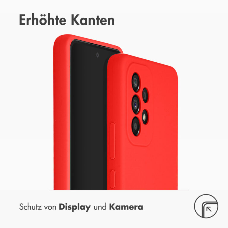 Accezz Liquid Silicone Backcover Samsung Galaxy A53 - Rood - Afbeelding 9