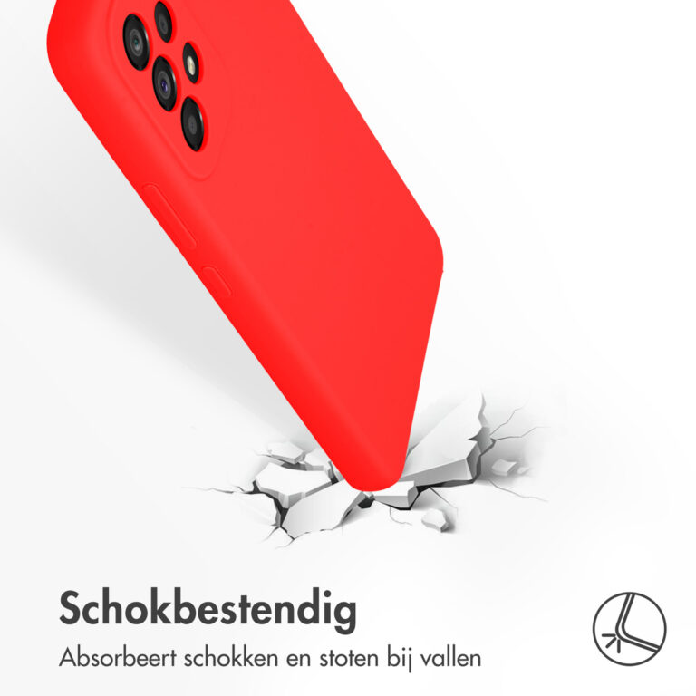 Accezz Liquid Silicone Backcover Samsung Galaxy A53 - Rood - Afbeelding 4
